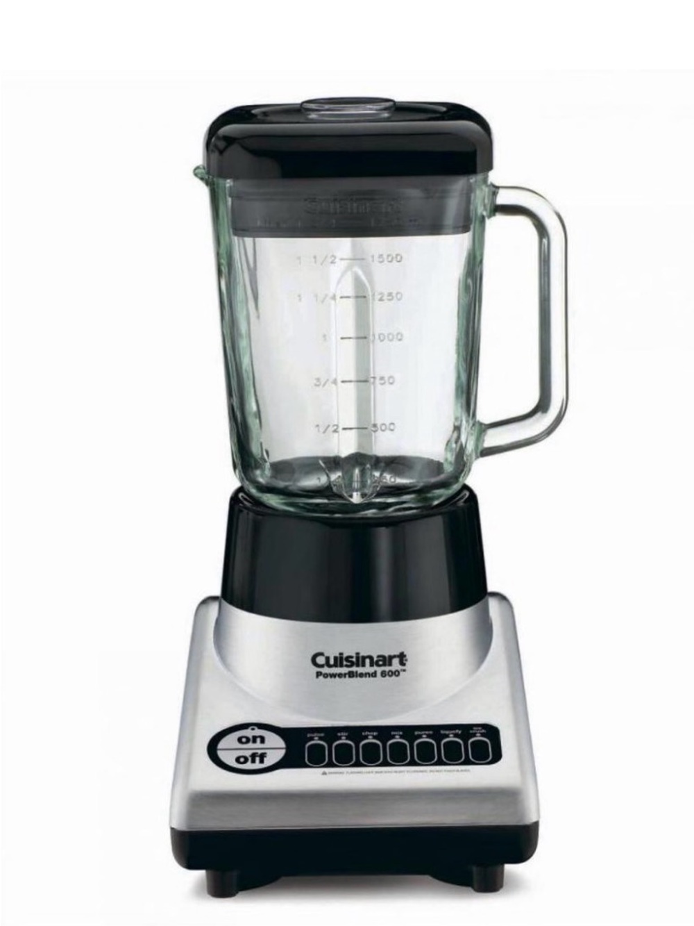Cuisinart Black and Silver Glass Jar Blender